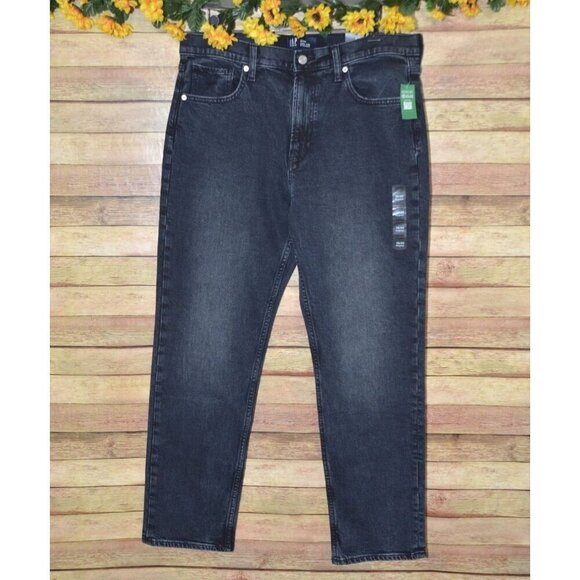 NWT Gap Denim High Rise Straight Stretch Dark Wash Jeans Size 16 33R - Picture 1 of 11